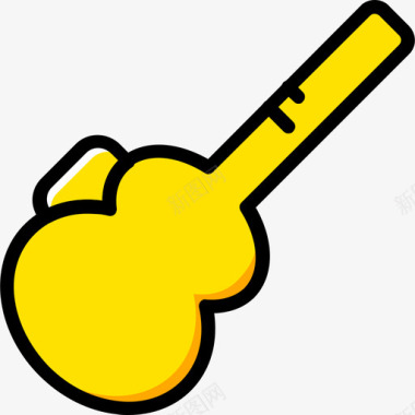 吉他保护器音乐9黄色图标图标