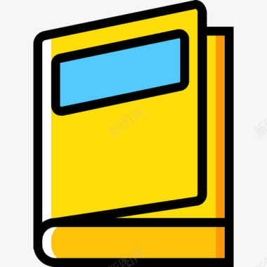 书教育6黄色图标图标