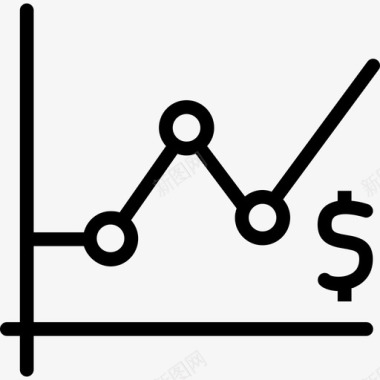 上升折线图折线图业务13直线图标图标