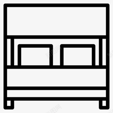 床卧室家庭图标图标