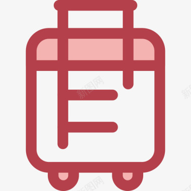 行李商务和办公室2红色图标图标