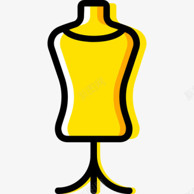 人体模型缝纫4黄色图标图标