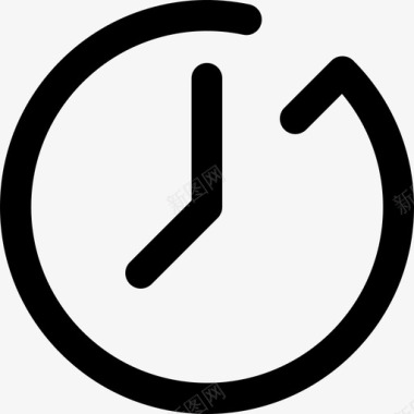 时钟创意轮廓线性图标图标