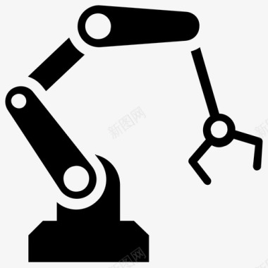 机械机器人液压臂工业机器人图标图标