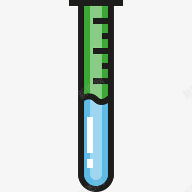 试管药剂试管科学线性颜色图标图标