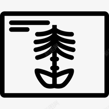 光花X光医学和牙科2线性图标图标