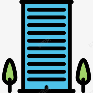 史量城市素材城市11号楼颜色图标图标