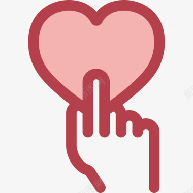 心脏慈善7号红色图标图标