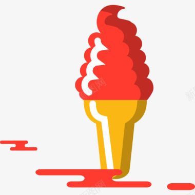 冰淇淋彩色杂色图标扁平图标