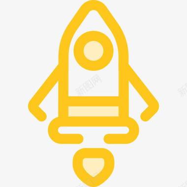 宇宙5号宇宙飞船黄色图标图标