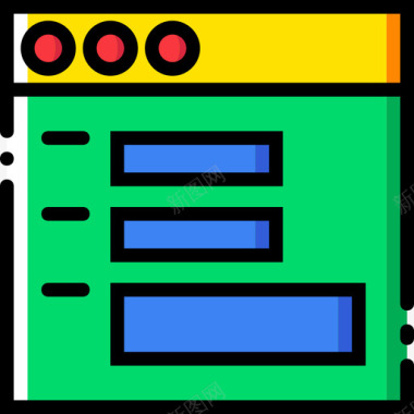 用户浏览器用户界面6线性颜色图标图标