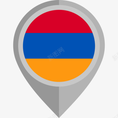 圆形蛋糕亚美尼亚国旗圆形图标图标