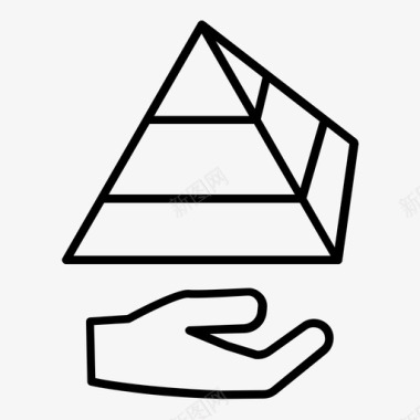 图表三角形图表薄图表图标图标