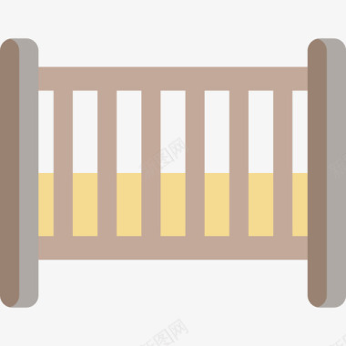 婴儿床可爱的婴儿玩具扁平的图标图标