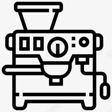 矢量咖啡污渍咖啡机饮料浓缩咖啡机图标图标