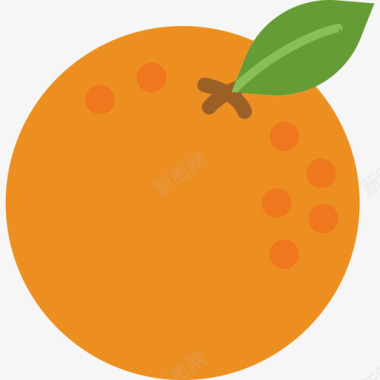 橙色烹饪套装扁平图标图标