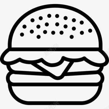 汉堡美味直系图标图标