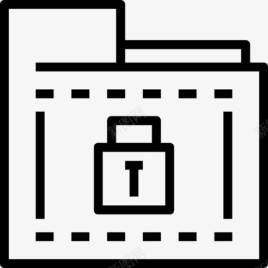 公共标识安全安全数据和网络线性图标图标