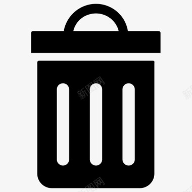 垃圾桶垃圾箱垃圾桶回收站图标图标