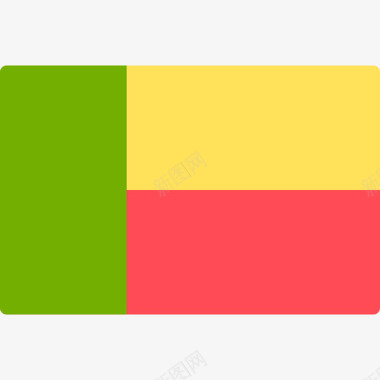 背景长方形贝宁国际国旗长方形图标图标