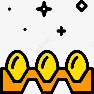 鸡蛋美食黄色图标图标