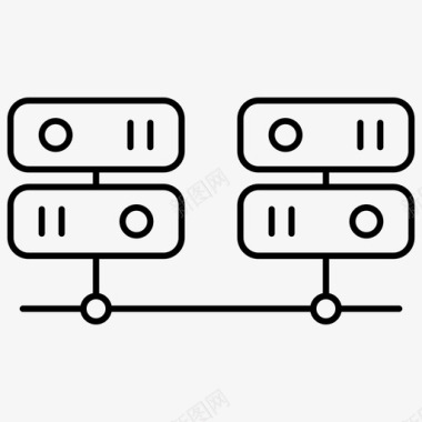 数据中心服务器数据中心web托管图标图标