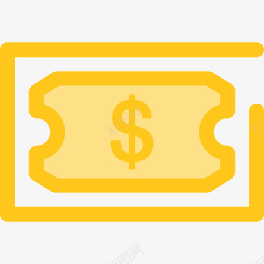 金钱电子商务10黄色图标图标