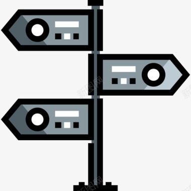 路标纸张路标位置4线颜色图标图标