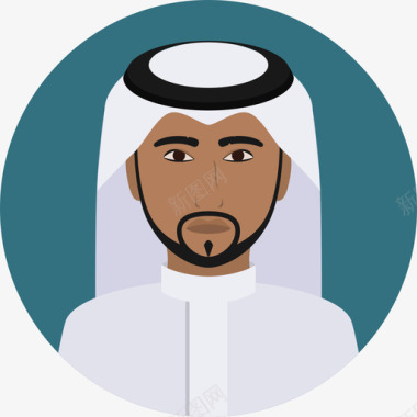 阿拉伯民族文化圆扁图标图标