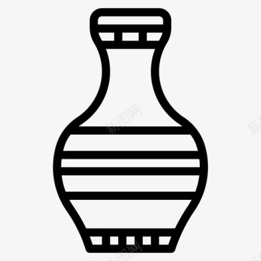 古代罐子陶器古代装饰图标图标