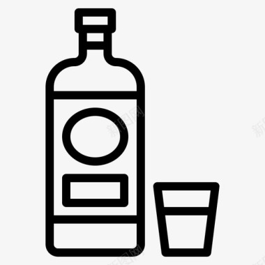 伏特加酒饮料图标图标