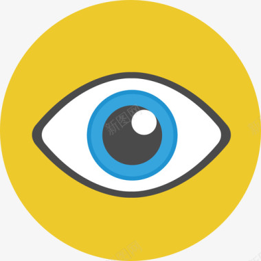 眼睛设计眼睛搜索引擎优化2圆形平面图标图标