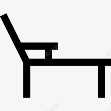 折叠椅trevel系列直线型图标图标