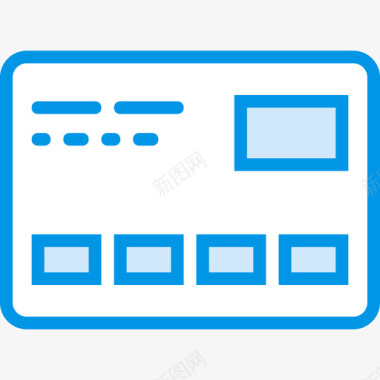 营销信用卡商务和营销蓝色图标图标