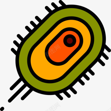 细菌细菌返校6线状颜色图标图标