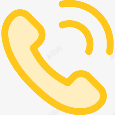 电话商务和办公室3黄色图标图标