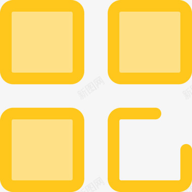 菜单web按钮2黄色图标图标