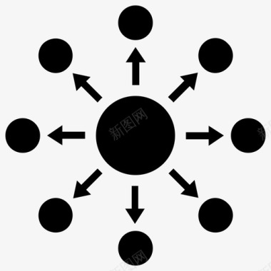 企业关系数字连接相互关系图标图标