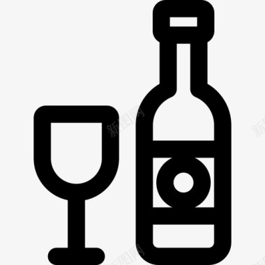 葡萄酒感恩节5直系图标图标