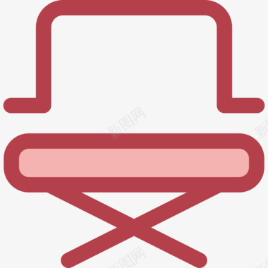 椅子野营10红色图标图标