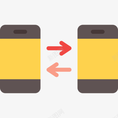 移动电话通信和媒体2扁平图标图标
