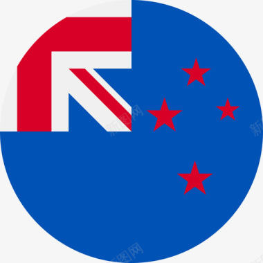 圆形UI新西兰国旗圆形图标图标