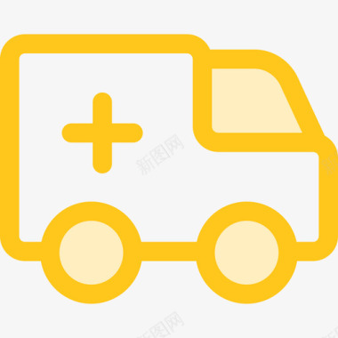 救护车8号医院黄色图标图标