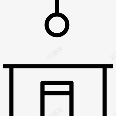 复古家具图标桌子家具5直线型图标图标