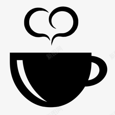 咖啡热饮马克杯图标图标