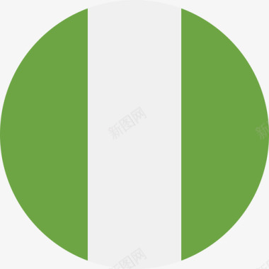 圆形蛋糕尼日利亚国旗圆形图标图标