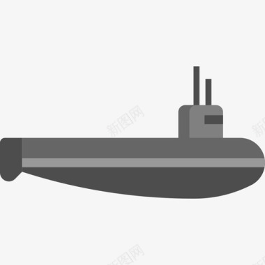扁平风矢量武器图标潜艇武器2扁平图标图标