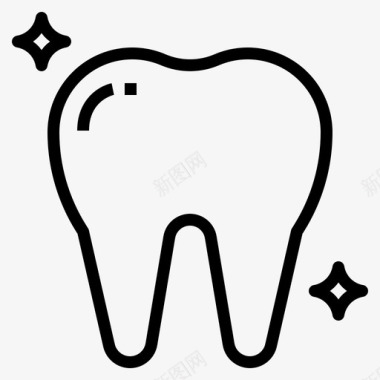 白牙白牙牙齿保健图标图标