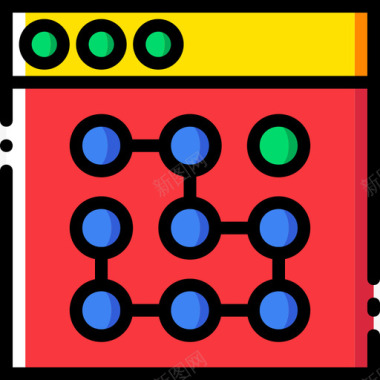 icon锁浏览器用户界面6线性颜色图标图标