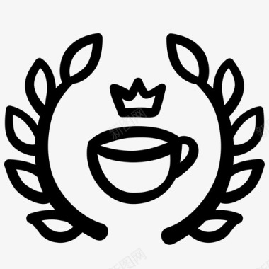 咖啡大王皇冠饮料图标图标
